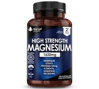 New Leaf Magnesium Citrate Capsules 1620mg, 120 Capsules | High Strength, 500mg Elemental Magnesium, High Absorption, Magnesium Supplement, 2 Month Supply, Made in UK