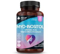 New Leaf Myo-Inositol Capsules with Folic Acid, B12 & Chromium | Folate Contributes to Maternal Tissue Growth During Pregnancy, Vegan, 120 Capsules, UK Made