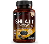 New Leaf Products Shilajit Ashwagandha & Lions Mane 2000mg 120 Capsules