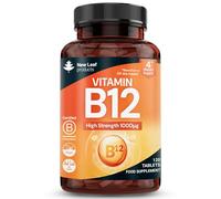 New Leaf Vitamin B12 Tablets High Strength 1000mcg | Methylcobalamin B12, Vegan, Contributes to the Reduction of Tiredness and Fatigue, 120 Tablets, 4 Month Supply, Made in UK