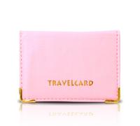 New Leather Oyster Baby Pink Travel Card Bus Pass Holder Wallet Rail Card Cover CASE - Bargain-House