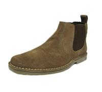 new leather suede twin gusset chelsea desert boots, Biege, 9 UK