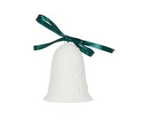 New LED Ceramic Bell, Comes Complete With Ribbon for Hanging, Adds An Illuminating Touch to Decorations, Its Intricate Detailing to Elevate the Holiday Feel, Perfect For Xmas - White