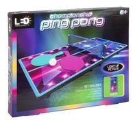New LED Championship Bats Set - 2 Paddles, 1 Retractable Net, 1 Ball & 60 LED Ping Pong Table, Table Tennis Kit, Great Gift for Indoor/Outdoor Fun - A14