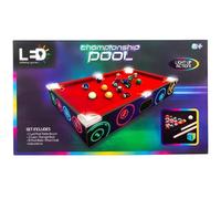 New LED Championship Pool Table Game Set - Complete Light-Up Billiards Table with Cues, Triangle, Balls, Chalk & Manual - Fun Interactive Family Game for Kids & Adults Indoor/Outdoor Game-A12