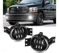 New LED Fog Lights Assembly for 2002-2008 Dodge Ram 1500 2500 3500, Black