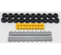 NEW Lego 21mm X 12mm Tire, Wheel and Axles Bulk Lot - 60 Pieces Total