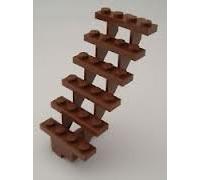 New Lego 7x4x6 Stud Reddish Brown Stairs, Building Accessory