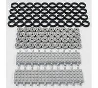 NEW Lego Tire, Wheel and Technic Brick Axles Bulk Lot - 100 Pieces Total