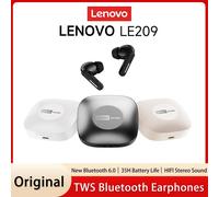 New Lenovo LE209 Wireless Bluetooth Earphone ANC Noise Reduction HiFi Music Bluetooth Headphone 30H Battery Life Gaming Headset White