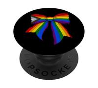 New LGBTQ Pride Flag Queer Trans Poly Pride Coquette Bow PopSockets Adhesive PopGrip