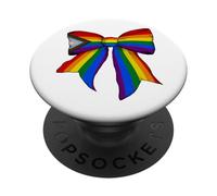 New LGBTQ Pride Flag Queer Trans Poly Pride Coquette Bow PopSockets Adhesive PopGrip