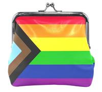 New Lgbtq Rights Pride Flag Personalized Leather Coin Purse for Women Cute Buckle Kiss Lock Change Pouch Wallet, new lgbtq rights pride flag, Classic, new lgbtq rights pride flag, Classic