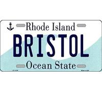 New License Plate Bristol Rhode Island State Background Novelty License Plate Sign 15x30 CM