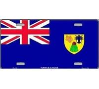 New License Plate turks & caicos flag novelty License Plate Sign 15x30 CM