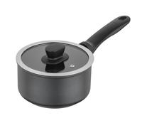 New Life Swiss Made Recycled Aluminium Induction Safe Saucepan, 16cm/1.5L Kuhn Rikon Black One Size