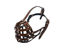 New Light leather Dog Muzzle for Boxer and Other dogs with short snout.