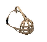 New Light leather Dog Muzzle for Boxer and Other dogs with short snout.