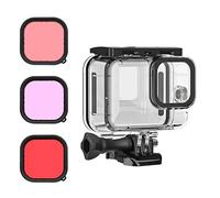 New Lightweight Waterproof Camera Surfing Housing Case Diving Cover Shell + 3PCS Lens Filter Set for Gopro Hero 9