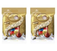 New Lint Mini Milk & Assorted Chocolate Truffles 80g, Snowballs Chocolate 70g Chocolate Truffles Bags Perfect for Christmas & New Year 2025 (x2, Assorted Mini Truffles)