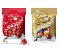 New Lint Mini Milk & Assorted Chocolate Truffles 80g, Snowballs Chocolate 70g Chocolate Truffles Bags Perfect for Christmas & New Year 2025 (x2, Mix Flavour Truffles)