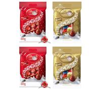 New Lint Mini Milk & Assorted Chocolate Truffles 80g, Snowballs Chocolate 70g Chocolate Truffles Bags Perfect for Christmas & New Year 2025 (x4, Mix Flavour Truffles)