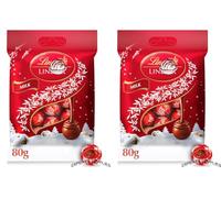 New Lint Mini Milk & Assorted Chocolate Truffles 80g, Snowballs Chocolate 70g Chocolate Truffles Bags Perfect for Christmas & New Year 2025 (x2, Milk Mini Truffles)