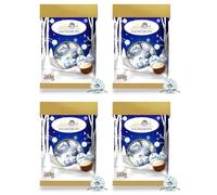 New Lint Mini Milk & Assorted Chocolate Truffles 80g, Snowballs Chocolate 70g Chocolate Truffles Bags Perfect for Christmas & New Year 2025 (x4, Snowballs Milk)