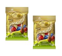 New Lint Mini Milk, White, Assorted, Hen & Pistachio, Creamy Filling Chocolate Eggs Bag 80g, 6 Unique Flavours Gift for Easter & Easter Egg Hunts 2026 (Pack Of 2, Assorted Mini Eggs Bag)