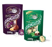 New Lint Shortbread, Pistachio, Tiramisu, Dark Mint Milk Chocolate Truffles 200g, Pack of 2, Chocolate Truffles Perfect for Christmas & New Year 2025 (x2, Shortbread & Dark MInt)