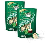 New Lint Shortbread, Pistachio, Tiramisu, Dark Mint Milk Chocolate Truffles 200g, Pack of 2, Chocolate Truffles Perfect for Christmas & New Year 2025 (x2, Dark Mint)