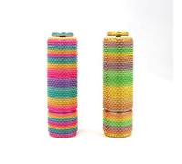 New Little Pain Fidget, 3D Printed Spiky Stim Keychain, Fidget Keychain with [Rotate & Click] Functions, Sensory Toys for Stress Relief Relaxation Adults Teens Stim Toy (Rainbow 1+2)