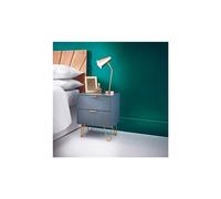 New Loft Studio 2 Drawer Bedside Table Furniture To Your Bedroom -Grey