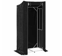 vidaXL Log Store Firewood Rack – Galvanised Steel with PE Rain Cover, 100 x 60 x 200 cm