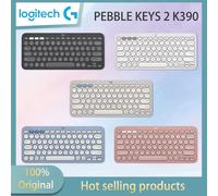 New Logitech PEBBLE KEYS 2 K390 wireless Bluetooth keyboard fashion series newly upgraded ultra-thin portable 79 key k390-Graphite Gray