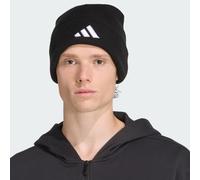 adidas Unisex New Logo Beanie Cuff Hat, Black/White, M-L