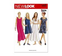 New Look 6352 Size A Misses' Dresses Sewing Pattern, Multi-Colour