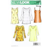 New Look A 10-12-14-16-18-20-22 Sewing Pattern 6086 Misses Tops, white