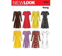 New Look Ladies Easy Sewing Pattern 6567 Fit & Flare Dresses