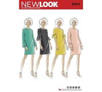 New Look Ladies Sewing Pattern 6524 Dresses with Sleeve Variations