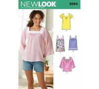 Simplicity New Look Sewing Pattern 6284: Misses' Pullover Top in Two Lengths, Size A