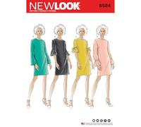 New Look Pattern 6524 Women’S Dress with Sleeve Variations, Paper, White, 22.00 x 15.00 x 1.00 cm