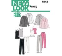 New Look Sewing Pattern 6142 Miss/Men Separates, white, A