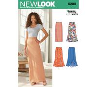 New Look Sewing Pattern 6288: Misses' Pull on Knit Skirts, Size A, White, 36-48