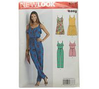 New Look Sewing Pattern 6373: Misses' Jumpsuit or Romper and Dresses, Multicolor, Size A (8-10-12-14-16-18-20)