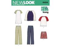 New Look Sewing Pattern 6404: Misses' and Men's Separates, Size, A