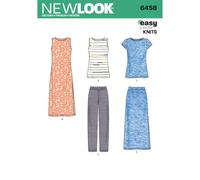 New Look Sewing Pattern 6458A Misses' Easy Knit Separates, White, 10-12-14-16-18-20-22