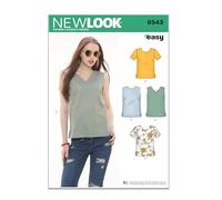 New Look Sewing Pattern 6543 Tops A (10-12-14-16-18-20-22)