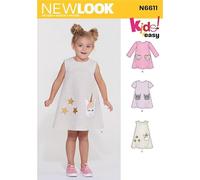 New Look Sewing Pattern 6611 Dresses A (3-4-5-6-7-8)