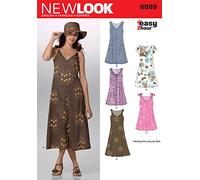 New Look Sewing Pattern 6889: Misses Dresses, Size A, Paper, White, A (8-10-12-14-16-18)